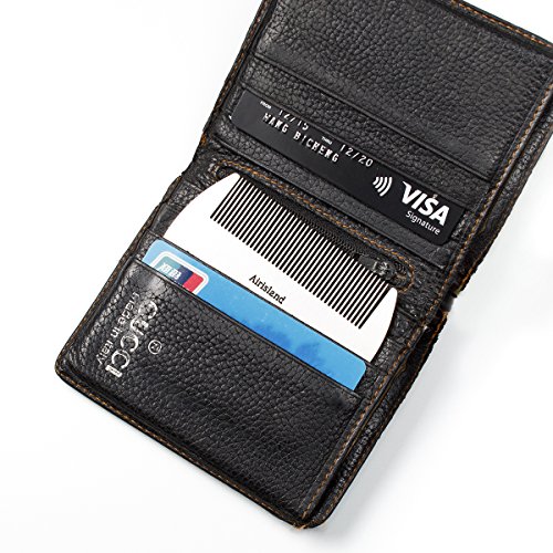 Airisland Dual Action Stainless Steel EDC Credit Card Size Comb Wallet