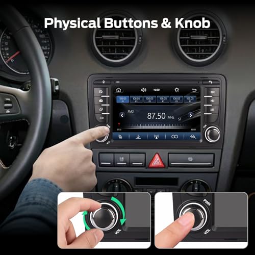 Autoradio Linux per Audi A3 S3 RS3 2003-2012 con CarPlay Wireless e Android Auto, avvio in 2 secondi, comandi fisici tramite manopola, audio di livello OEM, Porta Quadlock Plug & Play
