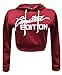 Womens Ladies First B Yourself Limited Edition Print Fleece Hoodie Crop Top