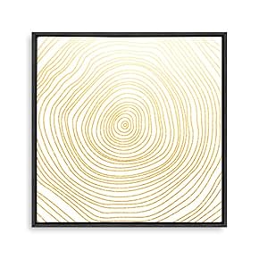 Framed Canvas Home Artwork Decoration Annual Ring Canvas Wall Art for Living Room, Bedroom - 16x16 inches
