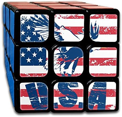 Bald Eagle American Flag Rubik's Cube Original 3x3 Magic Square 2.1" Third-order Rubik Jigsaw Game Speed Cube Anti Stress Toys Adults Kids