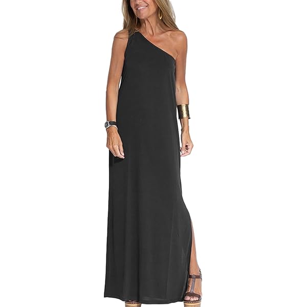 Design History Ladies Maxi Dress-Black, XL at Amazon Women's Clothing store