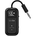 SafeFly Dual Bluetooth Transmitter w/Screen for 2 Headphone, Wireless Audio Adapter Support aptX Low Latency, Long Range, 20H