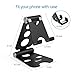Adjustable Cell Phone Stand, iKsee Smartphone Tablet Stand, Dual Foldable Phone Holder, Cradle for iPhone 12 11 Pro XS Max 8 X 7 6 6s Plus 5 5s 5c Tablet E-Reader(4-13