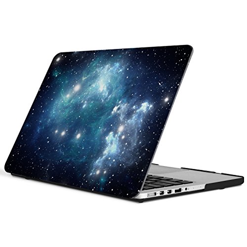 iCasso New Art Fashion Image Series Ultra Slim Light Weight Rubberized Hard Case Glossy Clear Crystal Snap-On Hard Cover Case for MacBook Pro 13 inch Retina (Model: A1425/A1502) - Neblua