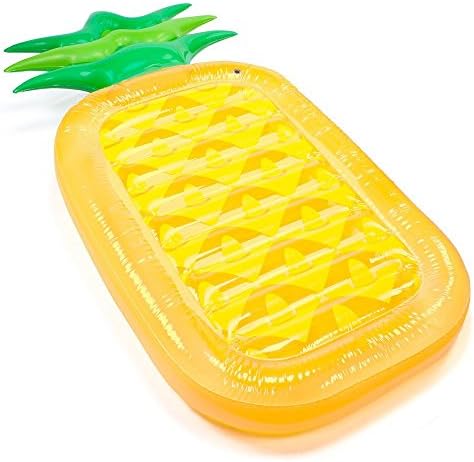 MemoryWhiz Giant PINEAPPLE Inflatable Swimming Pool Lounge Float Raft 6 Feet
