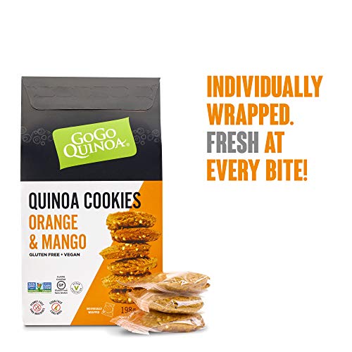 GoGo Quinoa Wheat, Corn and Egg Free Orange & Mango Essence Cookies, With Exotic Aroma and Fruity Taste Notes 13.96 oz