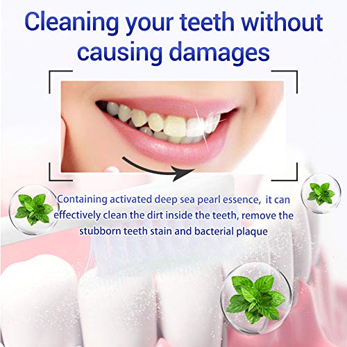 Teeth Whitening Powder BREYLEE Teeth Brightening Powder with Pearl Essence, Baking Soda for Removing Stain Caused by Coffee Wine Smoking Whitening Yellow Teeth Keeping Oral Fresh(30g, 1.05 oz)