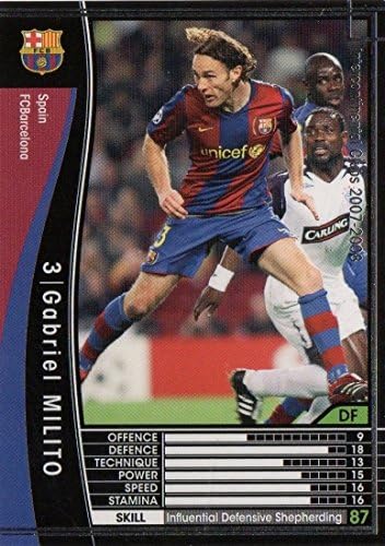 Amazon Wccf 07 08 Fcバルセロナ 黒 292 ガブリエル ミリート トレカ 通販