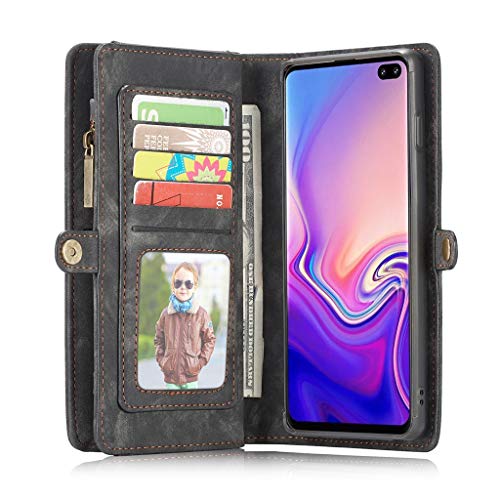 MatureGirl for Samsung S10 Case Magnetic Adsorption Metal Bumper Glass Case Cover Fits Samsung Galaxy S10 6.1 inch (Black) - Thumbnail 6