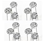 GBSTORE 12 Pcs Transparent Crystal Rhinestones Hair Pins, Beautiful Hair Accessories for Every Occasion