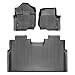 2015-2018 Ford F-150-Weathertech Floor Liners-Full Set 1st Row Bucket Seating (Includes 1st and 2nd Row)-Fits Supercrew Models Only-Black