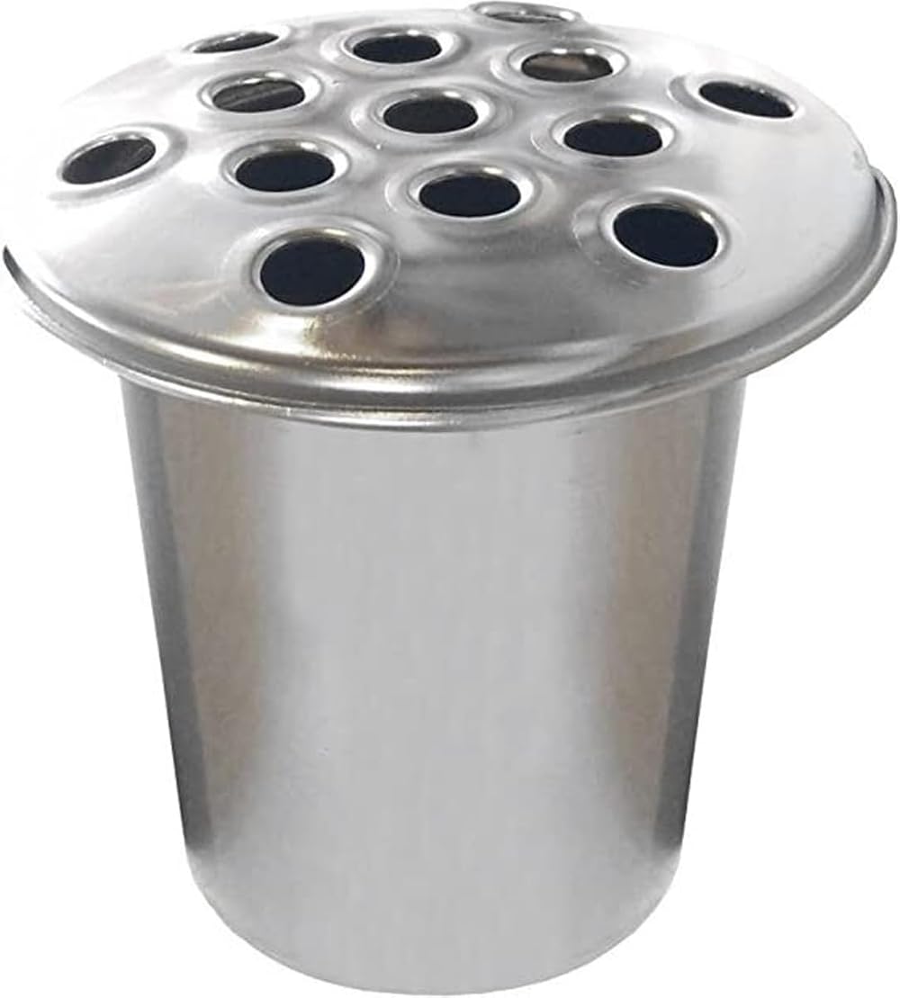 APAC 12cm Quality Aluminium Memorial Grave Vase Silver Top Made in Britain