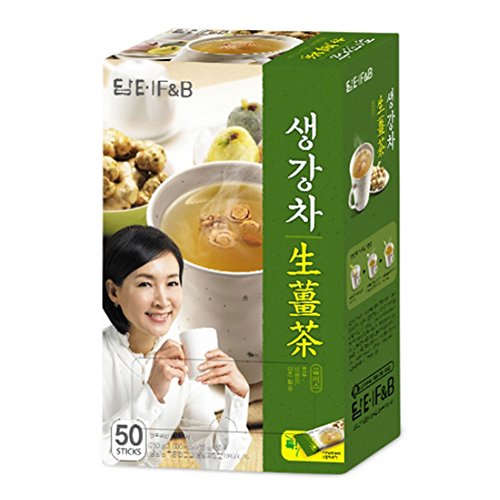 DAMTUH Korean Traditional Tea Premium Ginger Tea Plus, Ginger Powder, Herbal Supplement Healthy Ginger Tea, 50 Sticks