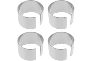 eMagTech 4pcs Car Battery Terminals Shims Clamps Posts Spacer Shims for in-car Audio Video Connectors, Silver