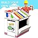 UC Global Trade Inc Shop Playhouse for Creative Coloring & - Cardboard House for Kids and Additional Sticker Decorations & 3D Puzzle Coloring Castle for Kids and Adults Educational DIY Build (Shop)