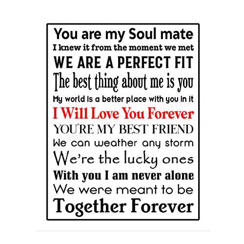 Amazon Com You Are My Soul Mate Love Quotes Wall Art Decor 11 X 14 Inspirational Love Marriage Poster Print Ready To Frame Romantic Gift For Spouse Partner Newlyweds Perfect Wedding Anniversary Present Handmade