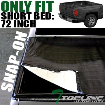 Topline Autopart Snap-On Tonneau Cover 83-11 Ranger Pickup Regular/Super Cab 6 Ft 72" Short Bed