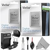 (2 Pack) EN-EL14 / EN-EL14a Battery and Charger Kit for NIKON DSLR D5300 D5200 D5100 D3300 D3200 D3100, COOLPIX P7800 P7700 P7100 P7000, Nikon DF Cameras - Includes: 2 Vivitar Ultra High Capacity Rechargeable 2300mAh Li-ion Batteries + AC/DC Vivitar Rapid Travel Charger + Cleaning Kit + MagicFiber Microfiber Lens Cleaning Cloth