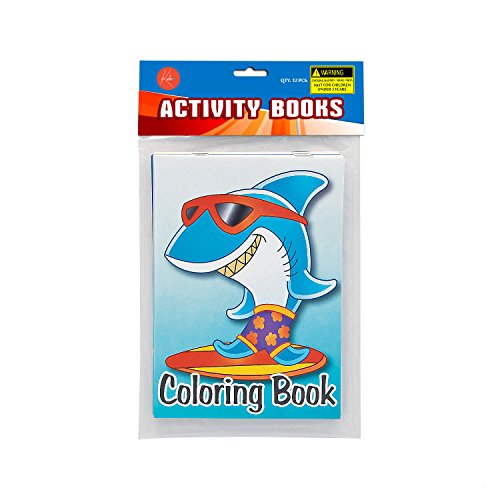 Mini Coloring Books For Kids - Pack Of 12 - 6 Pages Each 5 X 7 Inches - Assorted Coloring Books Features Animals And More - For Kids, Great Party Favors, Bag Stuffers, Fun, Gift, Prize - By Kidsco