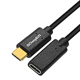USB-C 3.1 Male to Female Extension Cable,Gen 2 (10Gbps) Devices;Pass Video, Data, Audio Through Male to Female USB C Wire Dock Connector Extension Cord for USB Type-C Data Sync Cable (2ft/0.6m)
