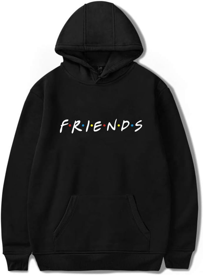ZAWARA Unisex Friends Print Hoodies Casual Friends Hooded Sweater Long Sleeve Pullover Sweatshirt