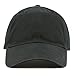 Substantial Production Classic Plain Soft Cotton Unconstructed Curved Bill, Curved Brim Adjustable Back Closure Baseball Cap Hat (Black)