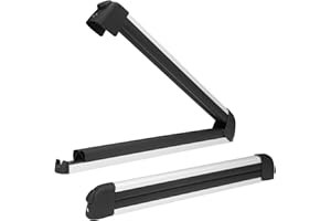 Gearantics 24.3 Inch Ski and Snowboard Rack for Car Roof, with TPV Rubber Padding and Lock, Fit 4 Pairs of Skis or 4 Snowboards, Fishing Pole Rod Rack for Car