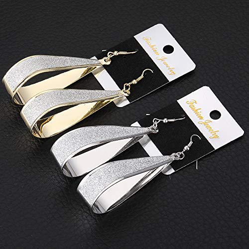 Fashion Women's Silver Crystal Scrub Water Drop Dangle Earrings Party Jewelry Gift