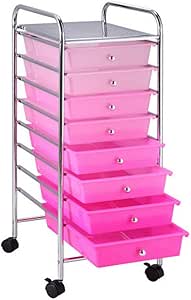 Recollections 8 Drawer Organizer Rolling Cart and Storage