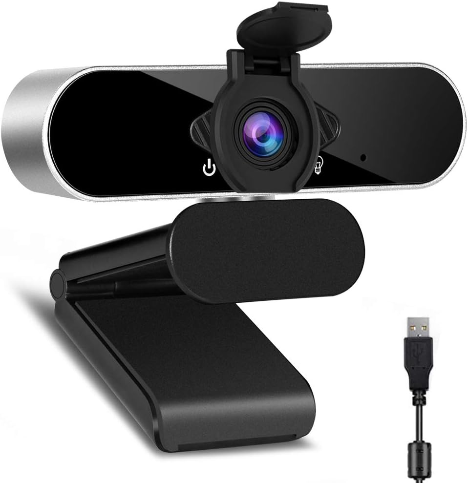 Full HD 1080p Webcam, Webcam with Microphone Streaming Computer Web Cam for Pc Laptop Desktop Rotation Computer Camera Highly Compatible