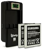 Two (2pk) Samsung Origional OEM battery EB-BG360CBC 2000mAh For Samsung Galaxy Core Prime SM-G360P NON Retail Package(Certified Refurbished) plus One (1) Bastex External Dock LCD Battery Charger
