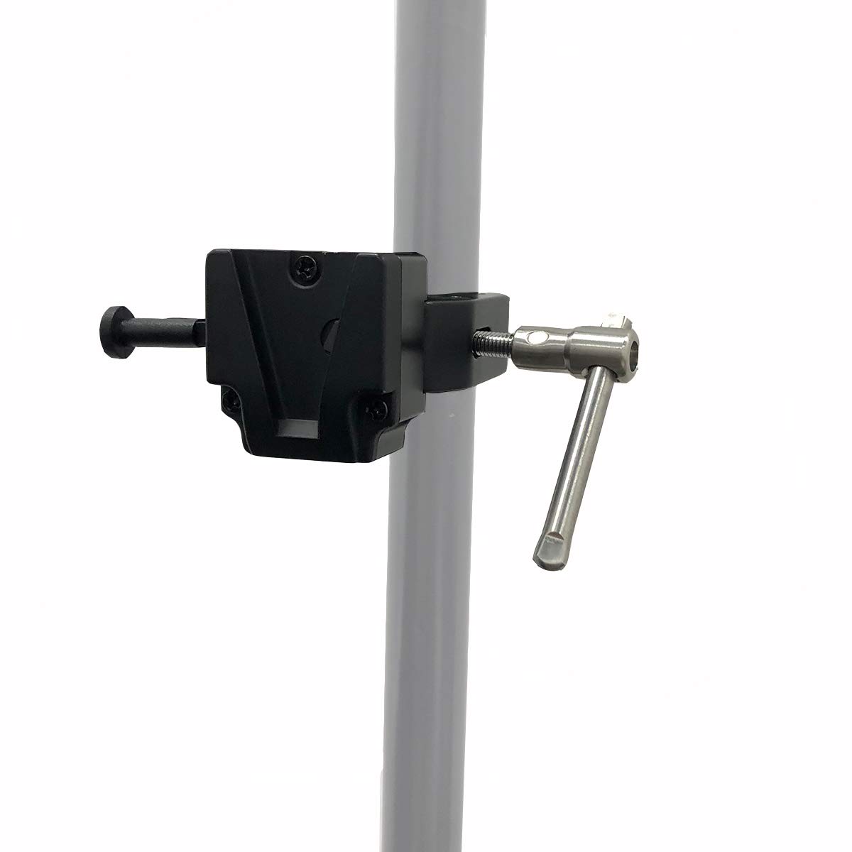 Supfoto V-Mount Battery Clamp V Lock Battery Adapter with Super Clamp for V Mount/V Lock Battery to Lighting Stand and Support Rod