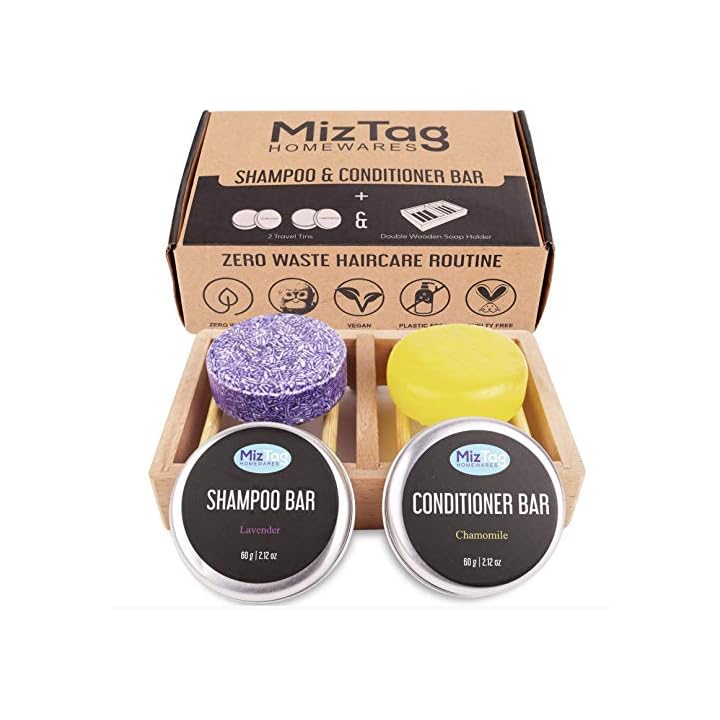 Solid shampoo and conditioner bar set 5pcs with Vegan Shampoo and