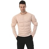 EraSpooky Men Muscle Shirt Bodybuilder Halloween Costume Accessory for Adult Muscle Shirt Padded