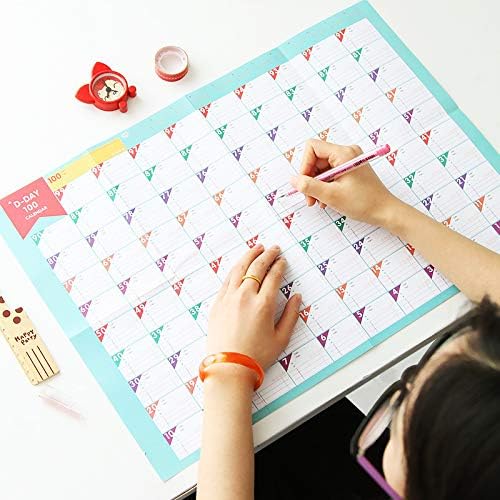 100 Kalender-plan Papier 100 Tage Countdown Zeitplan ...