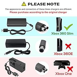 AC Adapter with Cable for Xbox 360 Slim Power