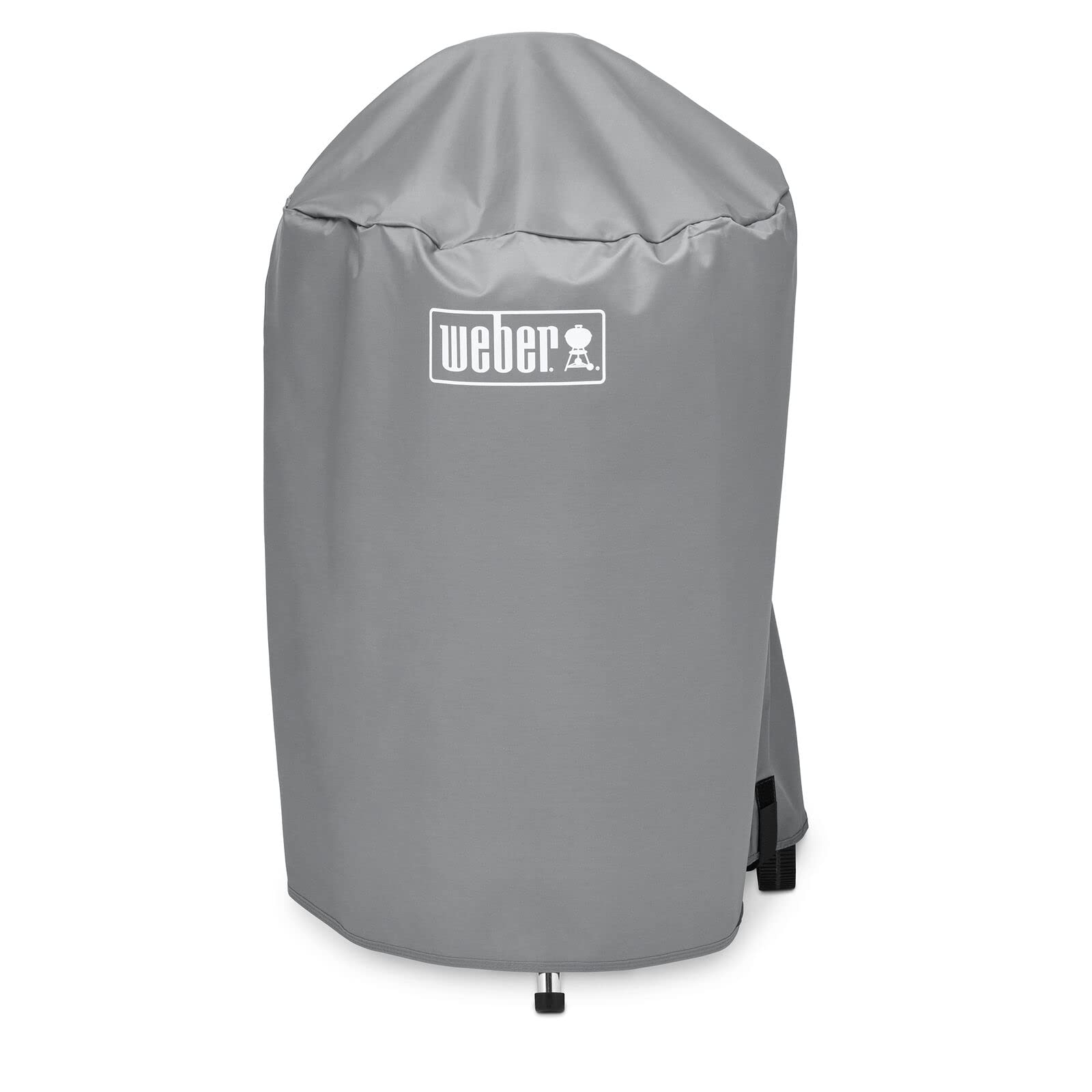 Weber BBQ Cover/For 47 cm Charcoal Barbecues, Lightweight Water-Resistant Fabric with Fastening Straps, Grey, 52 x 58.5 x 89 cm