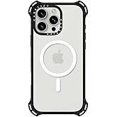 CASETiFY Bounce Case for iPhone 16 Pro Max [Shockproof / 21.3 ft. 6X Military Grade Drop Protection/Compatible with Magsafe] - Clear Black