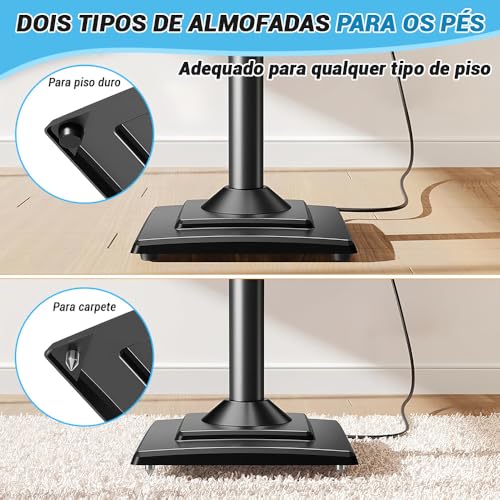 Pedestal Caixa de Som, Pedestal para Caixas Acústicas, Kit Pedestal Caixa Som, Suporte Caixa de Som, Kit 2 Pedestal Caixa Som