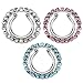 Body Accentz Nipple Rings non pierce pair Clip On Nipple Ring with Multi Paved Gem Circle(Blue)