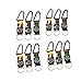 Camo Army Birthday Party Favors for 12 - Camo Dog Tags (12), Toy Compass (12), Wrist Bands (12) Camo Treat Bags (12) and Party Sticker (Total 49 Pieces) (Green)