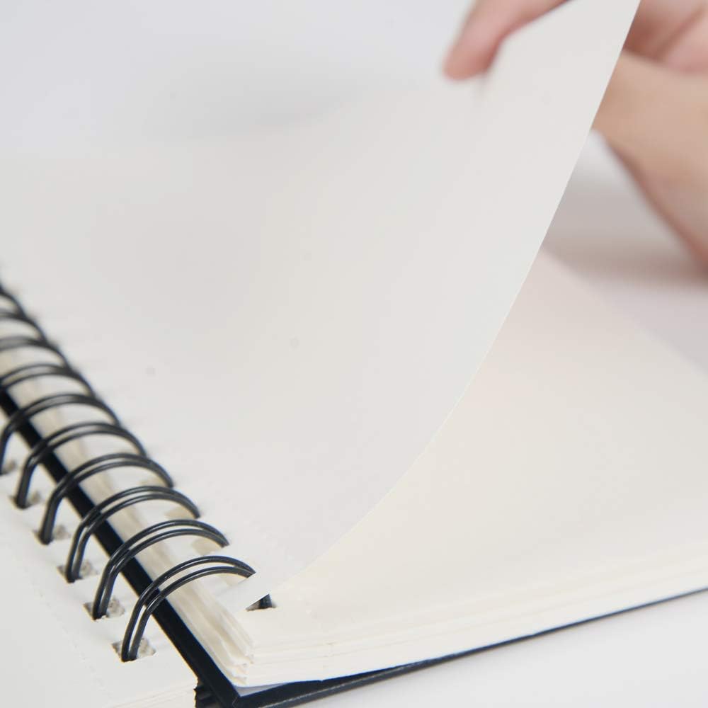 Tavolozza 8.5"x5.5" Sketch Book, Pack of 2, 100 Sheets Each (68 lb/100gsm), Double-Sided Hardbound, Spiral Sketch Pad, Durable Acid Free Drawing Paper: Arts, Crafts & Sewing