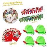 Tig tec Tongue Game Interactive Desktop Athletics Catch Bugs Game Chameleon Sticking Tongue Funny Board Games Puzzle Game for Children, 2 Set