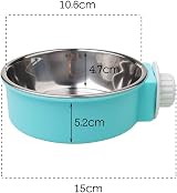 nuoshen 2 Pcs Pet Crate Bowls 2-in-1 Hanging Water Bowls 11cm view 2