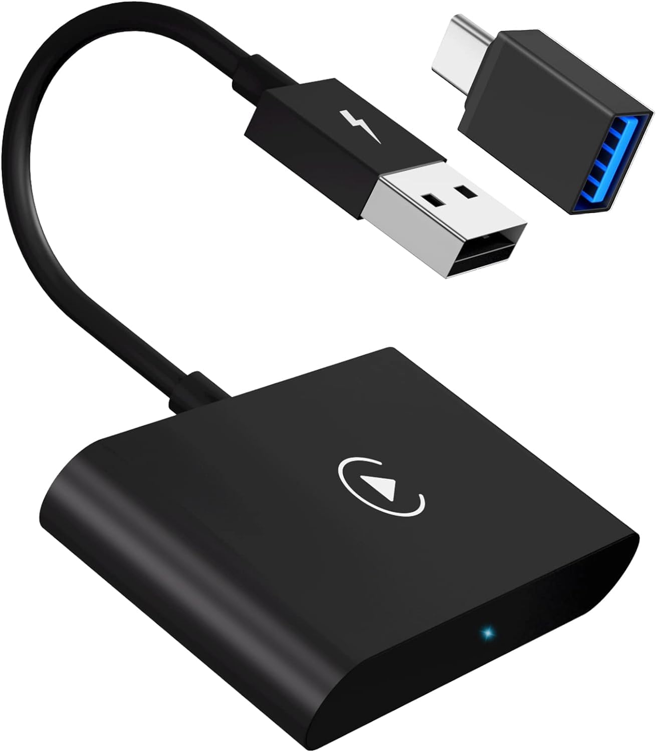 USB Wireless CarPlay Adapter For Apple Wireless Carplay Dongle Plug &Play,Compatible with iPhone 11,12,13,14,15,16 OS 10+ & Android Auto,Mini&Stable Car Play Wireless Adapter