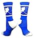 Hockey Player Crew Socks (Royal/White, Small)