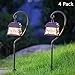 Maggift 4 Pack 22 Inch Hanging Solar Lights Multipurpose with 4 Shepherd Hooks Outdoor Solar Coach Lights