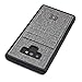 Dockem Luxe Wallet Case for Samsung Galaxy Note 9: Slim TPU with Canvas Synthetic Leather 2 Slot Card Case (Black and Grey)