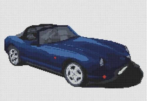 TVR Chimaera Cross Stitch Kit - blue